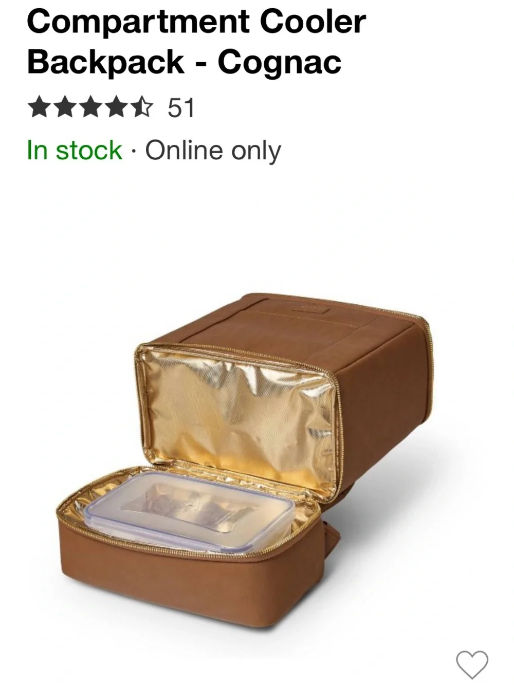 Igloo Brown Men’s Luxe Dual-Compartment Backpack Cooler